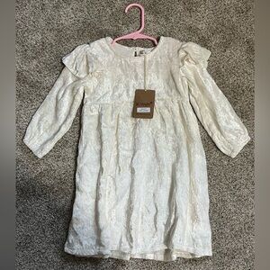 NWT! Yo baby white velvet dress • size 2